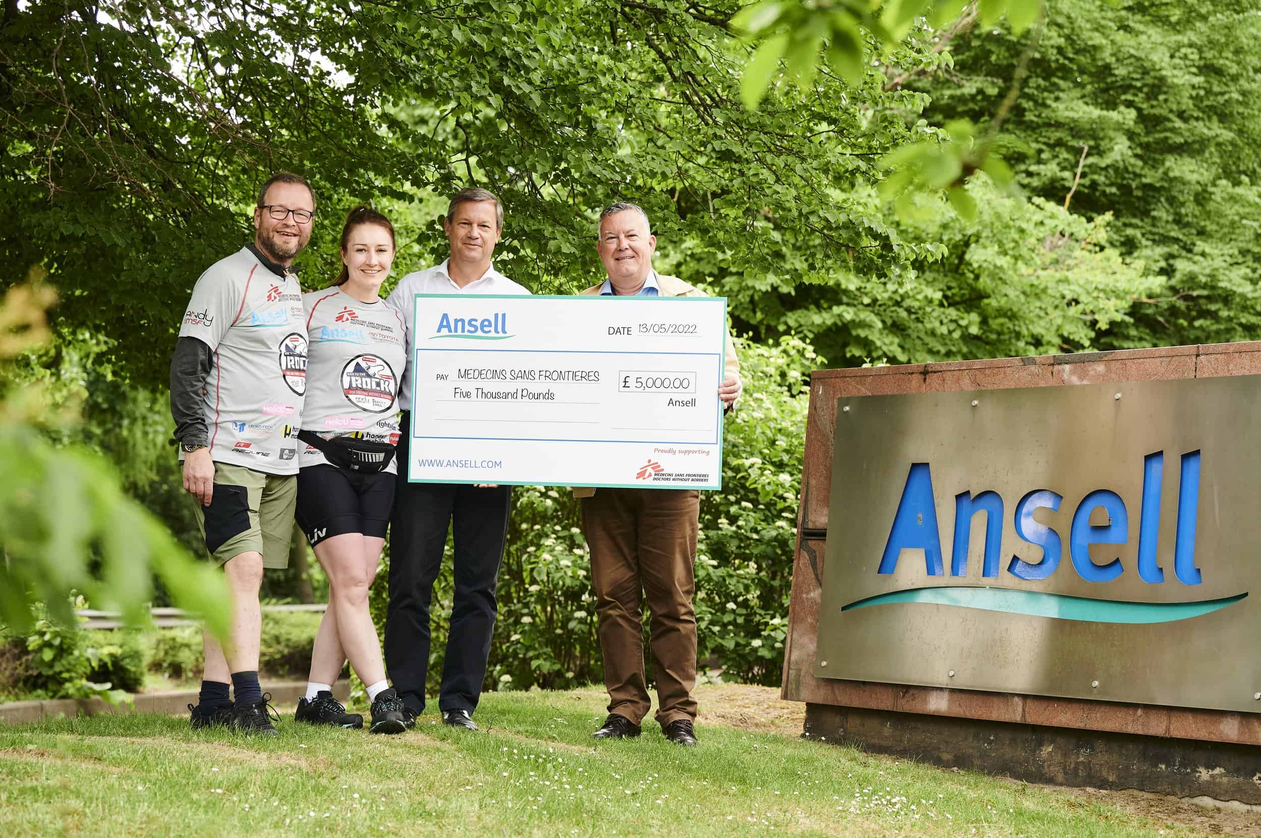 Ansell supports 2,000 mile fundraising ‘Ride to the Rock’ for Mêdecins sans Frontiéres